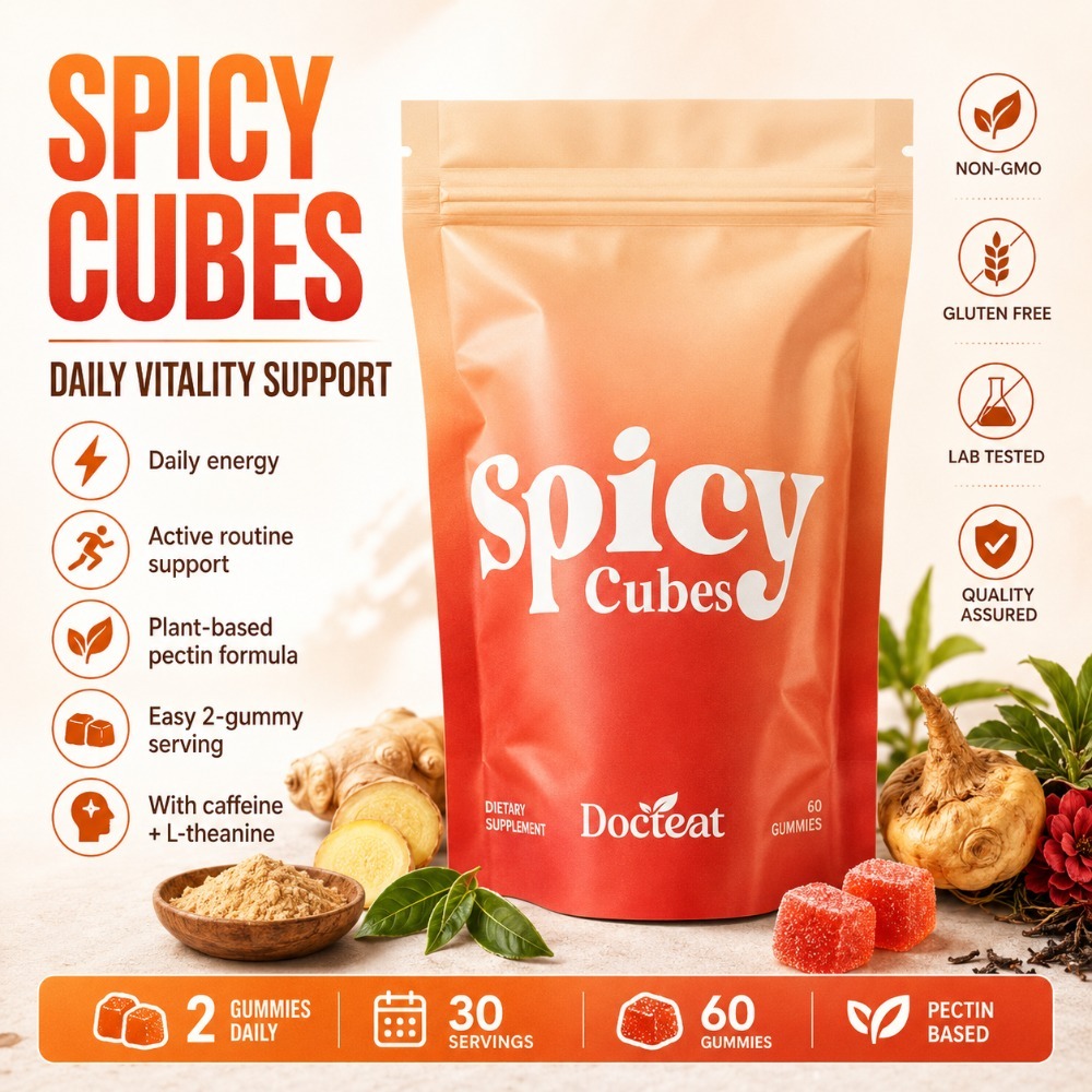 Docteat Spicy Cubes Gummies 60 - огляд і ціна Green Herbal Wellness